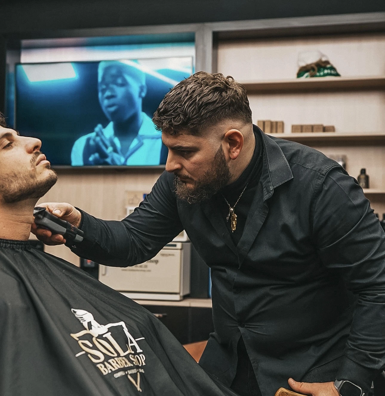 Flavio Sola, coiffeur et barbier